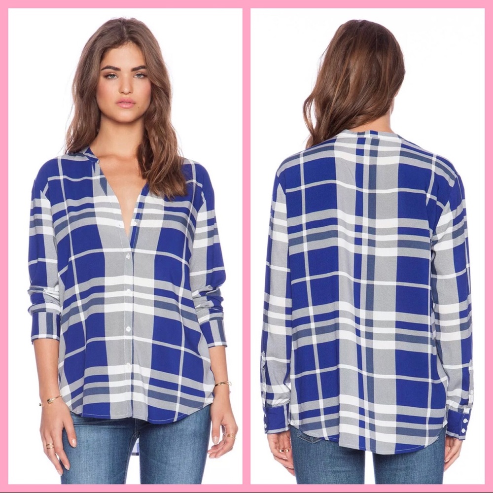 JOIE SOFT | “Dane” Blue Plaid Button-Down Shirt